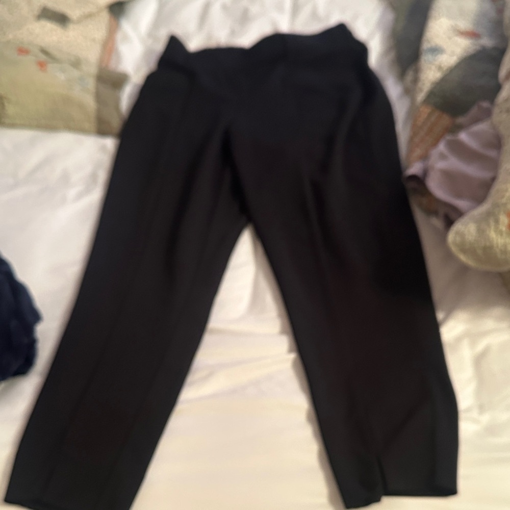 Classic Black Straight-Leg Pants
